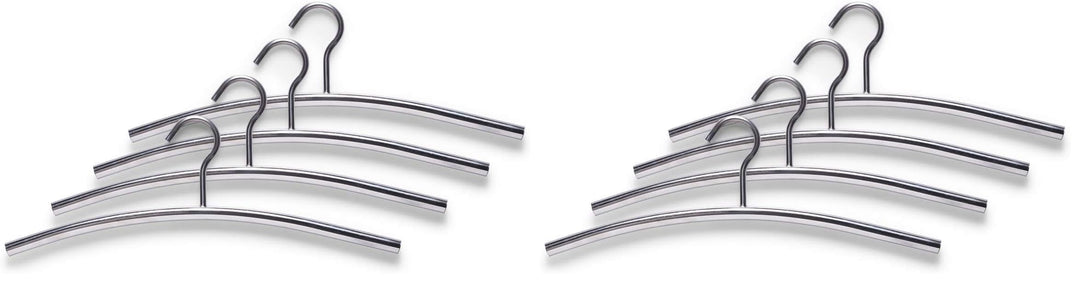 Zeller Kleiderbügel, 4-er Set, Edelstahl / 43.5 x 15 (Packung mit 2) Silber Einheitsgrösse (Packung