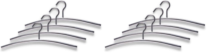 Zeller Kleiderbügel, 4-er Set, Edelstahl / 43.5 x 15 (Packung mit 2) Silber Einheitsgrösse (Packung