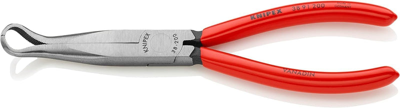 Knipex Mechanikerzange schwarz atramentiert, mit Kunststoff überzogen 200 mm 38 91 200 45° gewinkelt