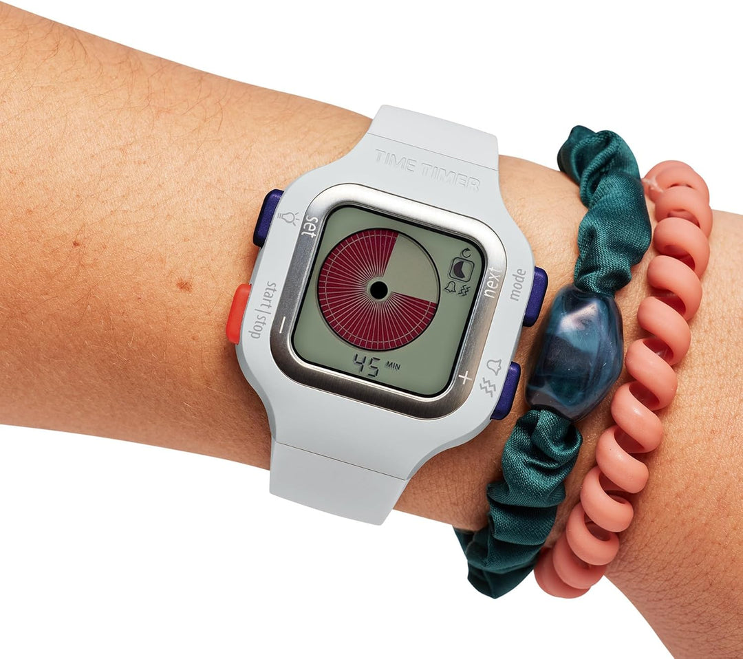 TIME Timer Watch – Visueller analoger und digitaler 12-Stunden- oder 24-Stunden-Countdown-Timer für