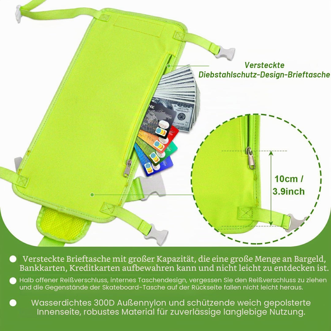 LISEFURE Skateboard-Tasche Skateboard-Gurt-Rucksack Universelle tragbare Skateboard-Tasche Yellow, Y
