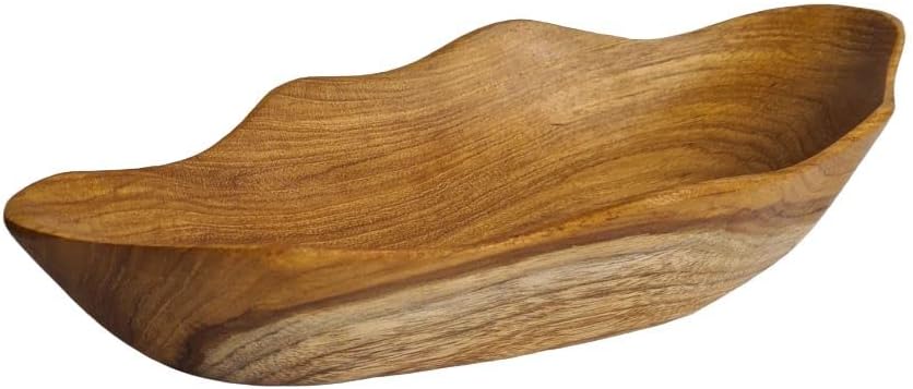 WINDALF Handgearbeitete Kleine Teak-Holzschale IROIZA 25 cm Seifen- & Schmuckschale Münzen & Schlüss