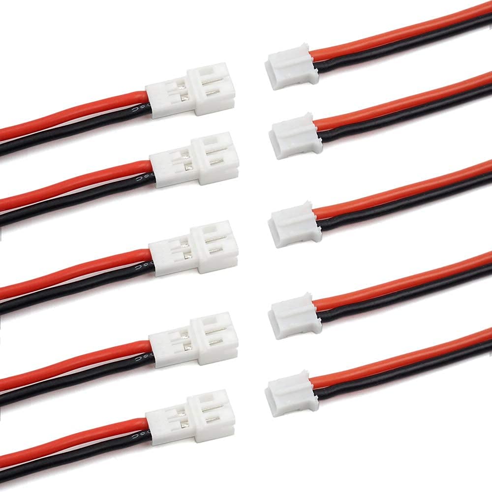 YUNIQUE Green-CLEAN-Power - Set mit 5 Paar Männlichen und Weiblichen JST-PH 2.0 Steckverbindern | Ka