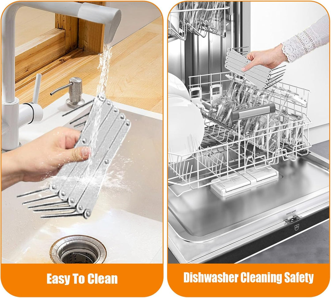 2 Stück Edelstahl Aufbewahrung Topfdeckelhalter, Multifunktionales Rippchenhalter, Verstellbarer Spa