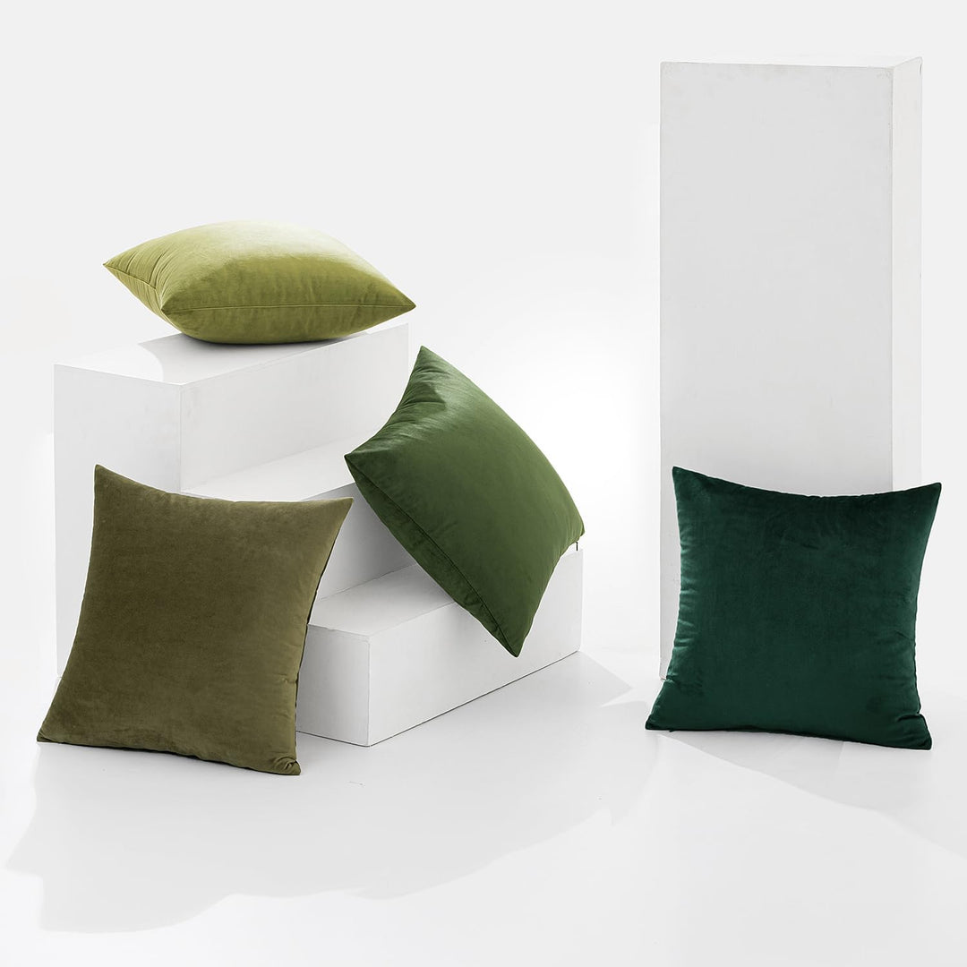 MIULEE Samt Kissenbezug Kissenhülle 4er Set Sofakissen Samtkissen Dekorative Dekokissen Couchkissen