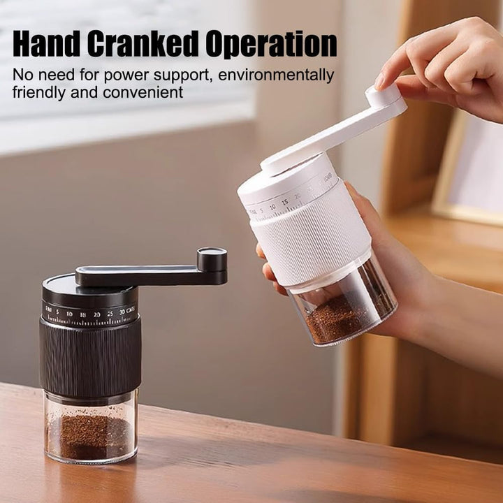 Manuelle Kaffeemühle, Hand-Espressomühle mit 35 Stufiger Dickeneinstellung, Tragbare Konische Mahlma