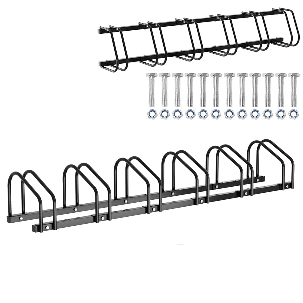 Fahrradständer für 6 Fahrräder, 35-55 mm Reifenbreite Mehrfachständer Aufstellständer Radständer Bod