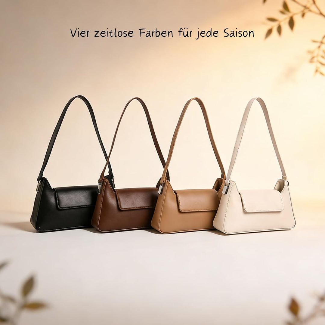 unisoul Elegante Kleine Damen Handtasche Hobo Bag Y2K Retro Schultertasche, PU Leder mit Reissversch
