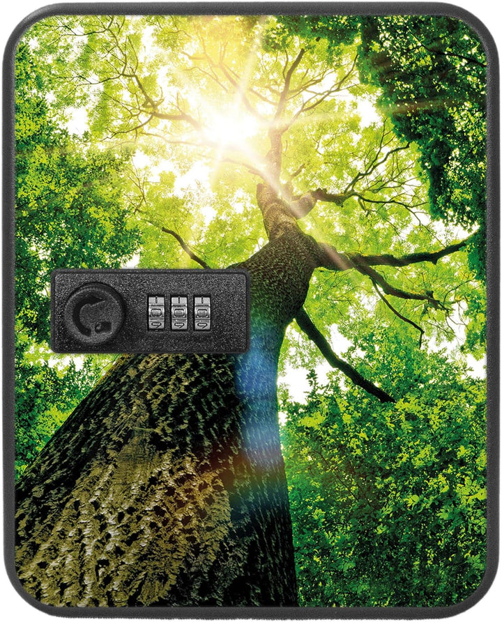 banjado® Burg-Wächter® abschliessbarer Schlüsselkasten mit Motiv Baumkrone für 20 Schlüssel - Schlüs