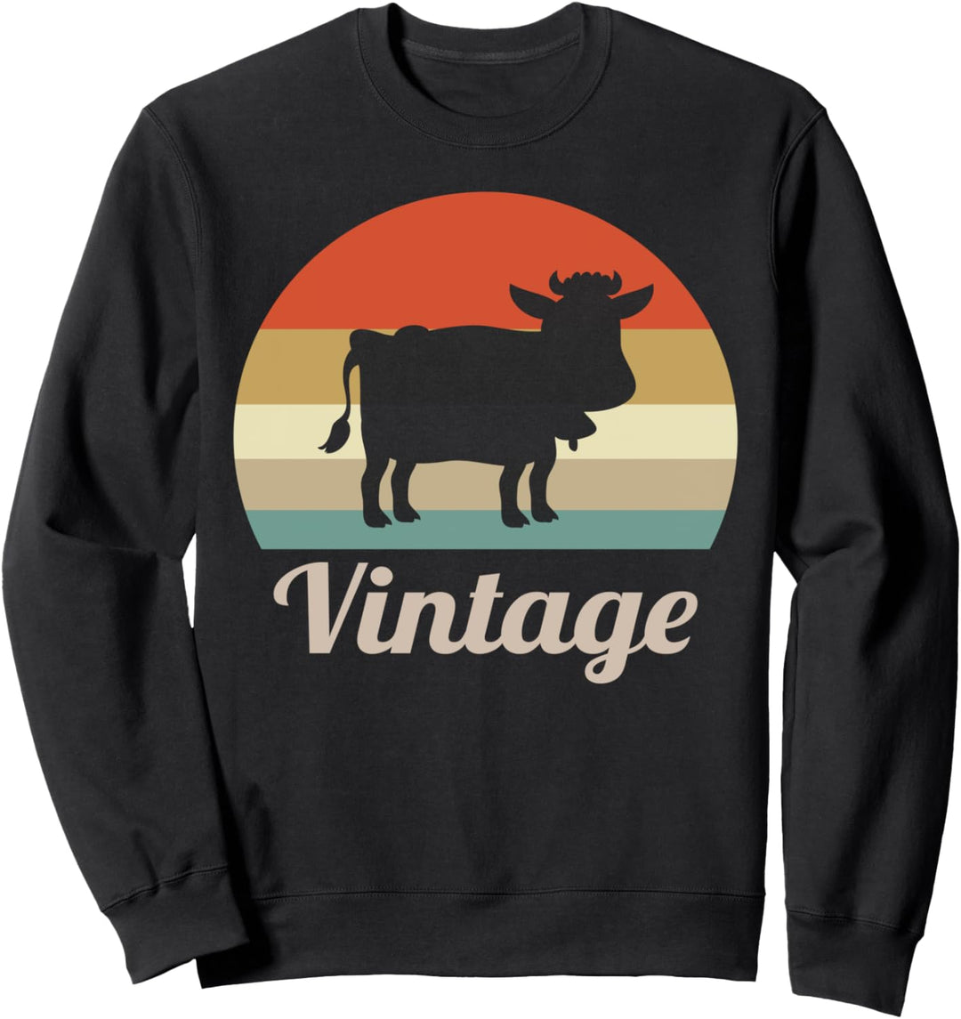Kuh Kühe Bulle Stier Ochse Rind Rindvieh Vieh Vintage Retro Sweatshirt