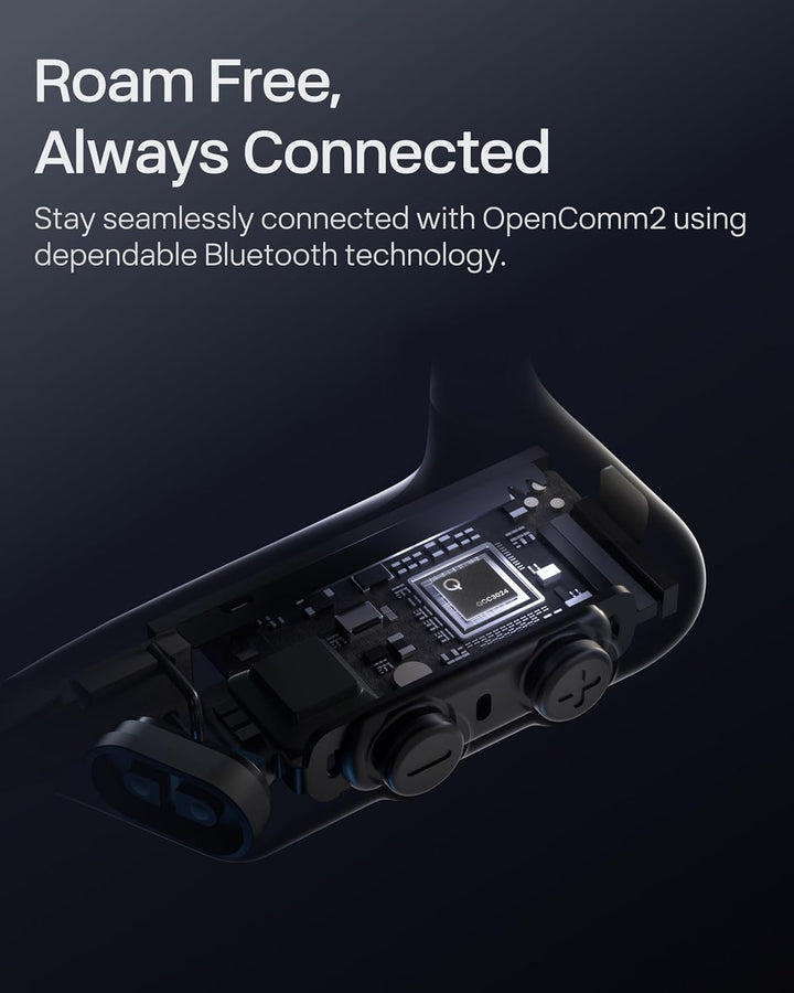 SHOKZ OpenComm2 2025 Upgrade kabellose Knochenschall Kopfhörer, Bluetooth Open-Ear-Headset mit Noise