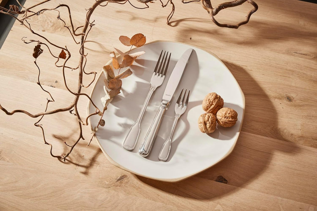 Paul Wirths AUGSBURGER FADEN 9800 Besteck Set für 6 Personen, Edelstahl rostfrei, poliert & spülmasc