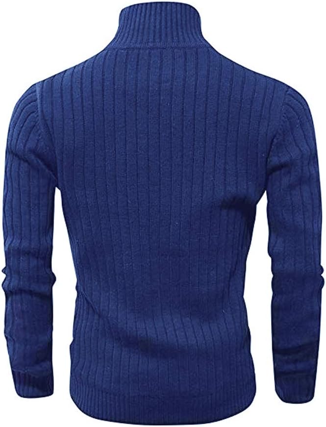 AOLI RAY Herren Strickjacke mit Reissverschluss Cardigan Stehkragen Pullover Feinstrike Sweaters mit