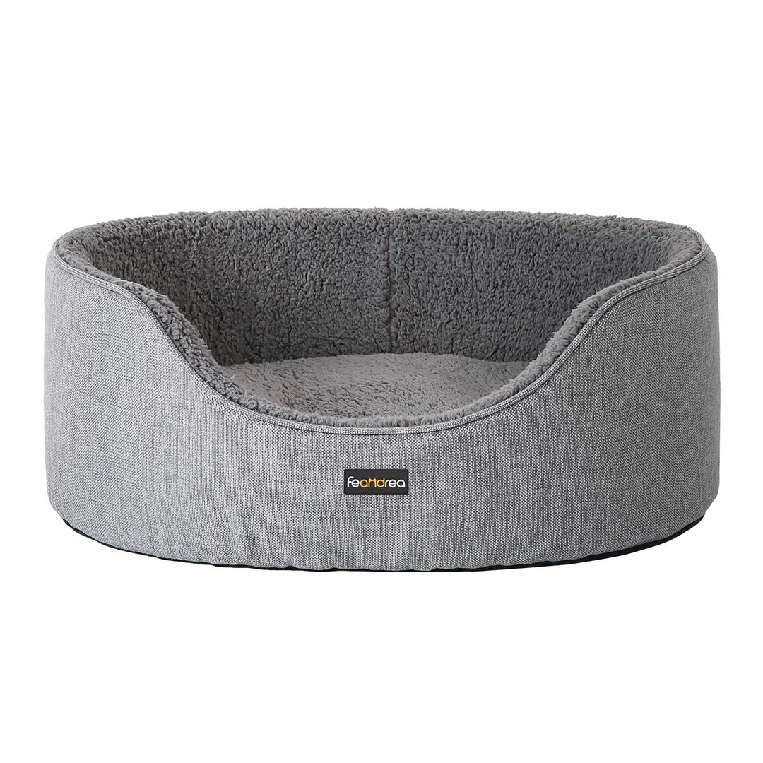 Feandrea Hundebett, Hundekorb, Wendekissen, 73 x 60 x 27 cm, grau PGW31GG Grau L 73 x B 60 x H 27 cm
