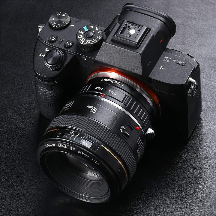 K&F Concept EOS-NEX Adapter Objektivadapter für Canon EOS an Sony Adapter Ring (Keine elektronische