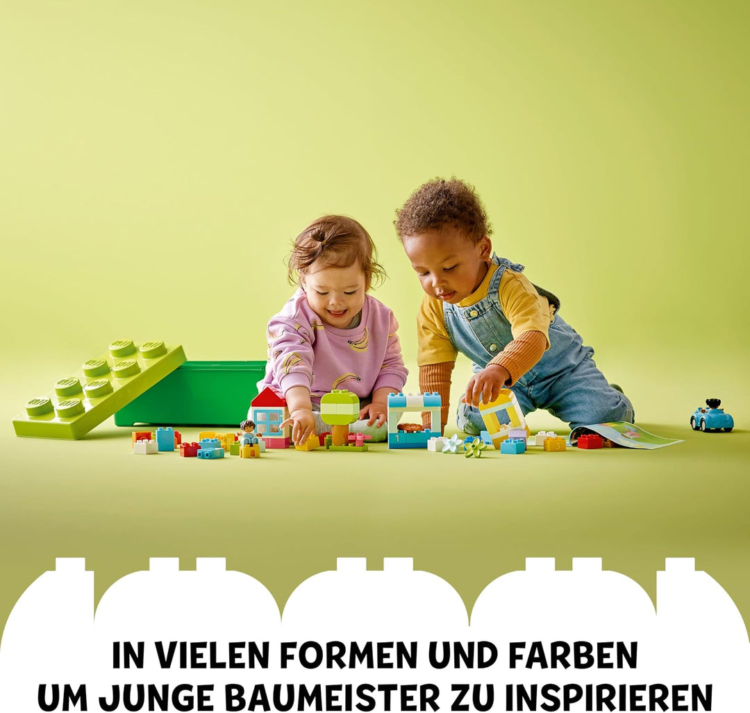 LEGO DUPLO Box &amp; Grüne Bauplatte - Kombi mit LEGO DUPLO Platte in Grün und Steinebox (10913 &amp; 10460)