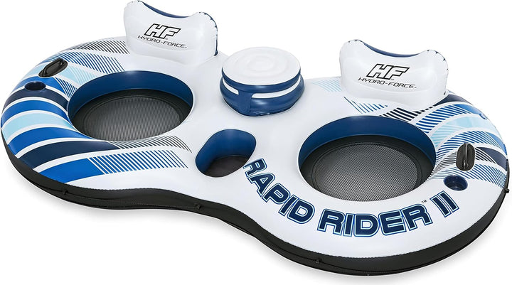 Bestway Hydro-Force 2-Personen Schwimmring mit Rückenlehne „Rapid Rider II“ 251 x 132 cm