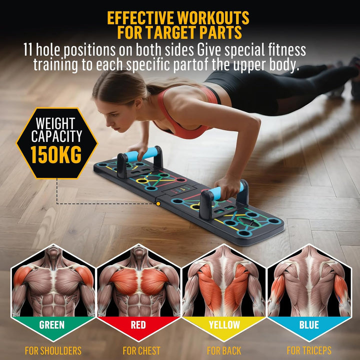 Liegestütze Brett Faltbare Tragbare 17 in 1 Pushup Ständer Heim Fitness Training mit Handgriff, Lieg