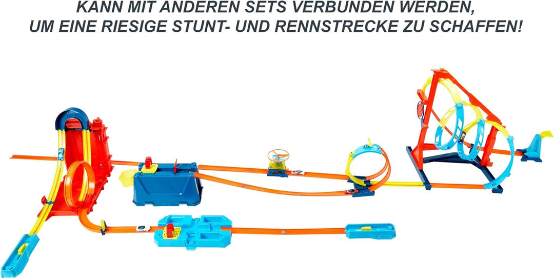 Hot Wheels Bahn Track Builder, Trackteile & Verbindungsstücke (36 Teile) für Autorennbahnen der Hot
