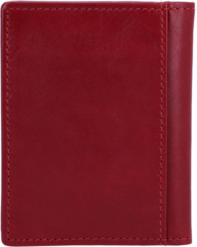 Gusti Kartenhalter Leder - Hal Kartenhülle Kartenetui Brieftasche Rot Leder, Rot