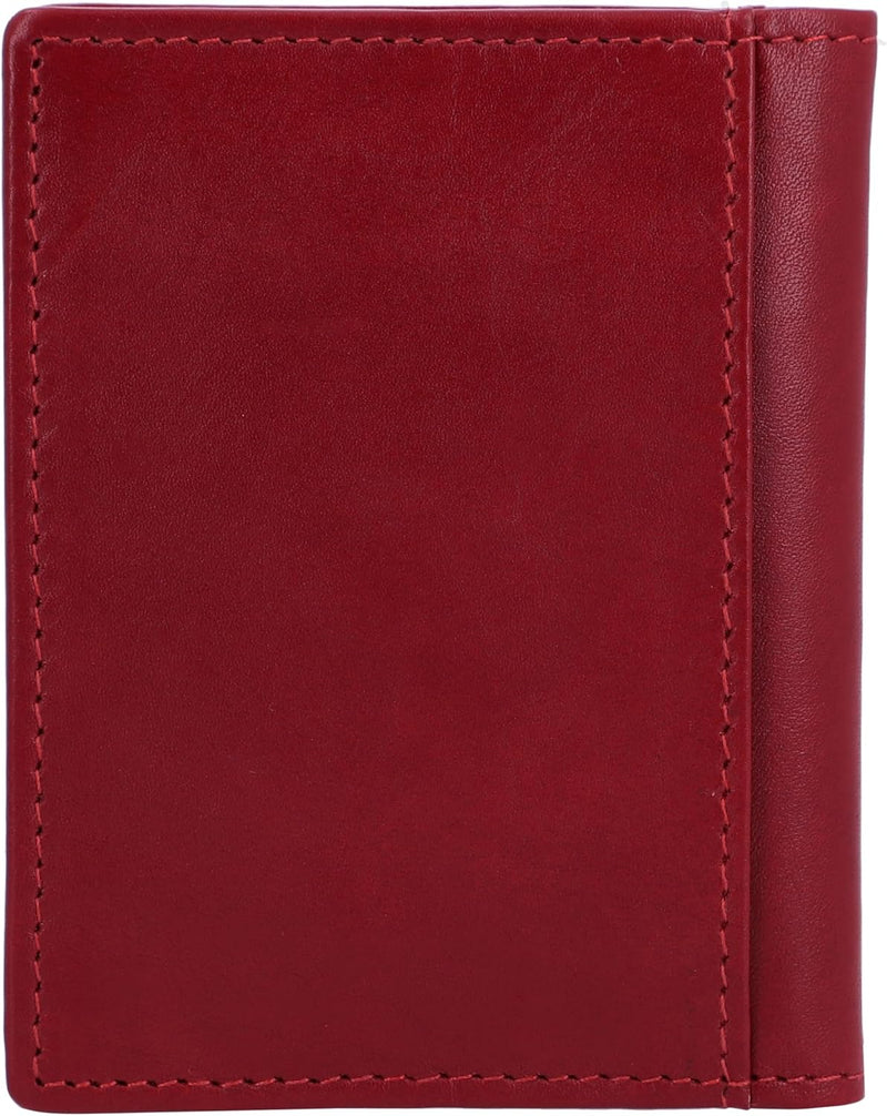 Gusti Kartenhalter Leder - Hal Kartenhülle Kartenetui Brieftasche Rot Leder, Rot