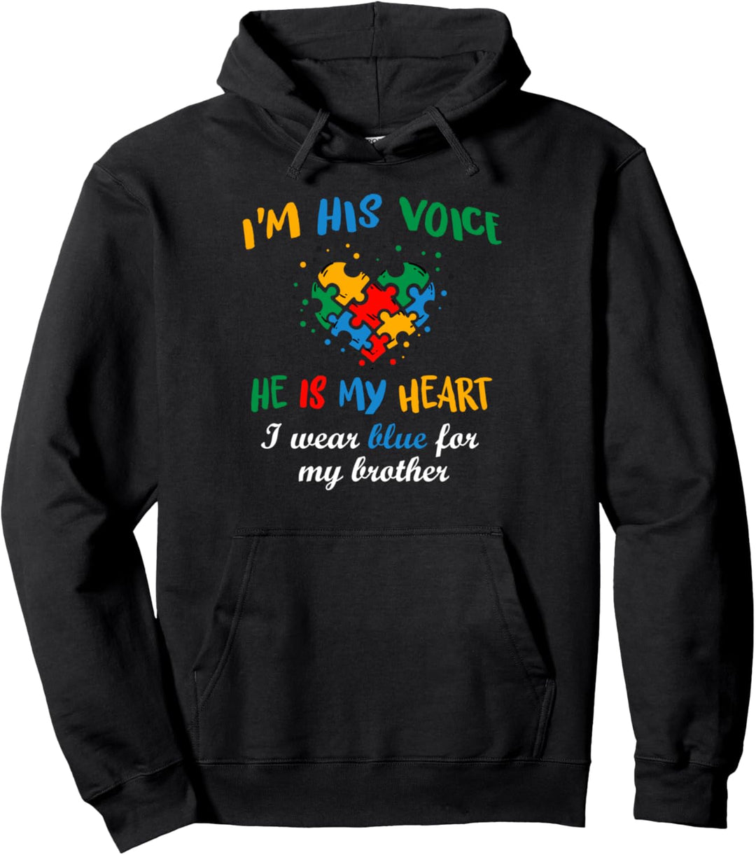 Für Stimme trage ich blau für meinen Bruder Autistisch Pullover Hoodie