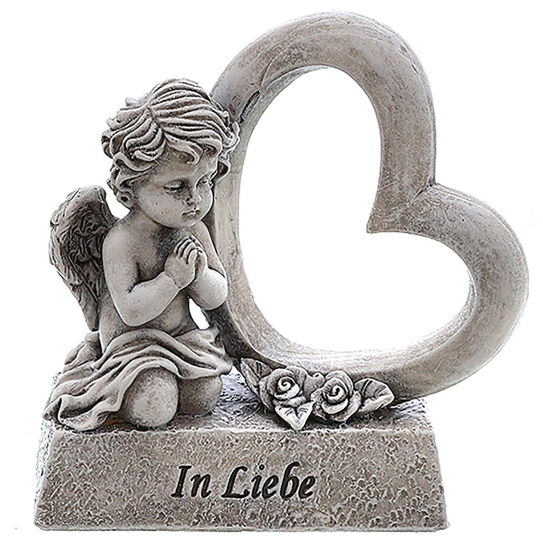 Annastore Besinnliche Grabdeko zur Erinnerung, frostfest und witterungsbeständig Grabschmuck - Grabf