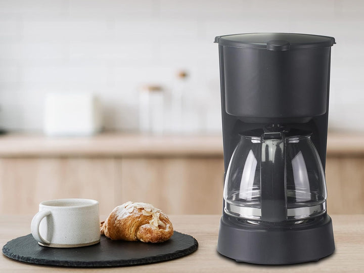 BEPER BC.060 Black Drip Coffee Maker, 6 Cups, Drip, Negro, Onesize, BC.060/BK 600 ml, 600 ml