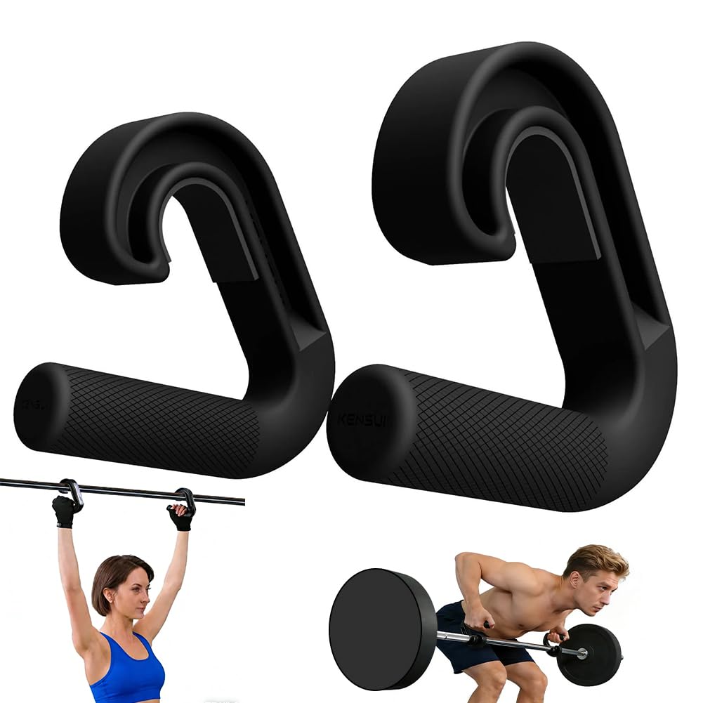 2 Stück Double D Fitness Griffe, 90-Grad-Haken Klimmzug Griffe, Griffbefestigung für Klimmzugstangen