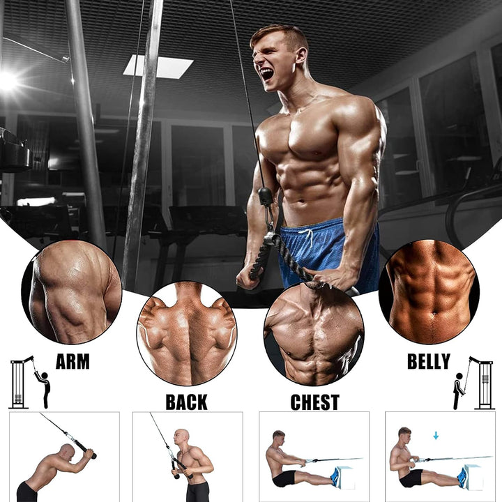 Taeku Seilzug-Fitness, Verbesserte Gewicht Seilzugsystem für LAT Pull Down Bizeps Curl Trizeps Armtr