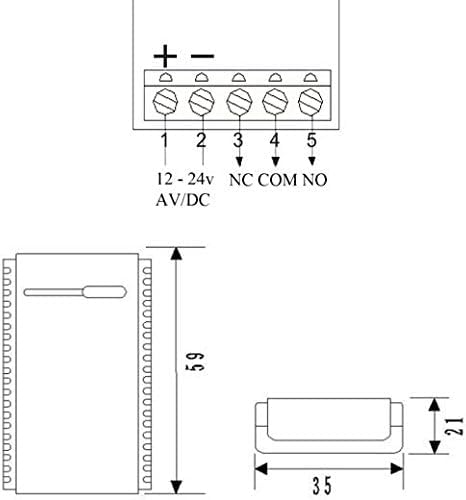 Hiland 4 Rolling Code 433,92 MHz 1-K-Empfänger NO-C-NC Universal 12-24 V + 3-K-Fernbedienung