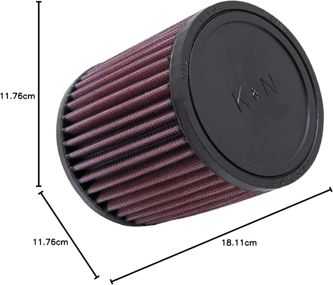 K&N RU-0910 KFZ und Motorrad Universalfilter aus Gummi, Rot