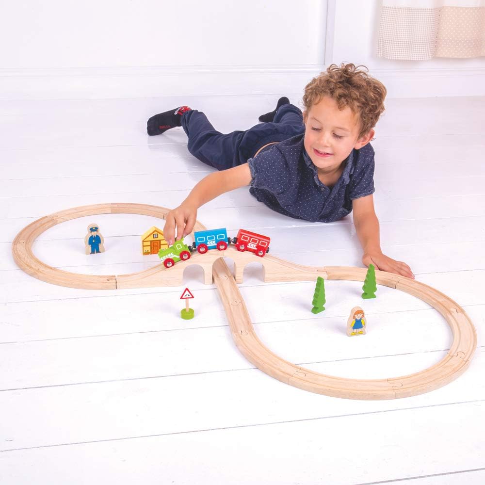 Bigjigs Rail Holzeisenbahn Set 8