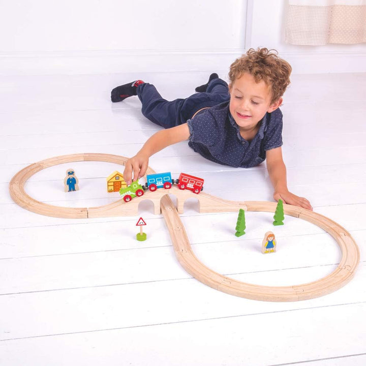 Bigjigs Rail Holzeisenbahn Set 8