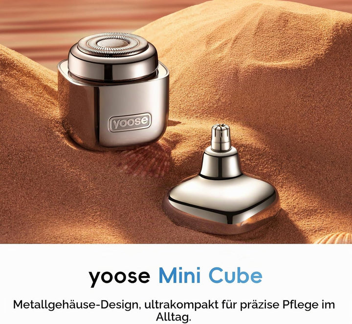 yoose 2-in-1 Elektrorasierer &amp; Nasenhaartrimmer Herren – Ganzkörper-Legierung, IPX7 wasserdicht, Typ