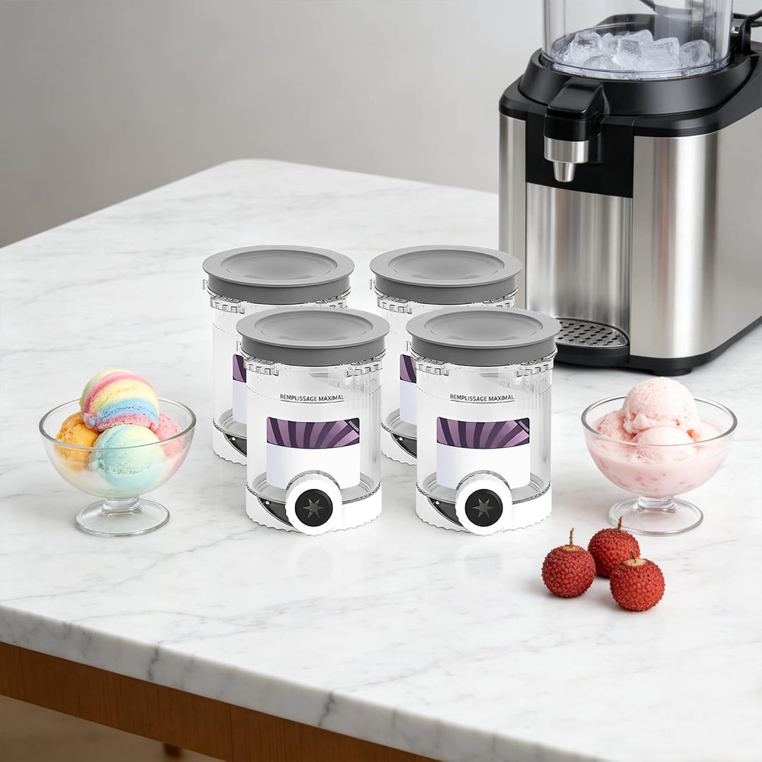 Sahnebehälter Eisbehälter Gefrierbecher 4er Set 16oz Spülmaschinenfest