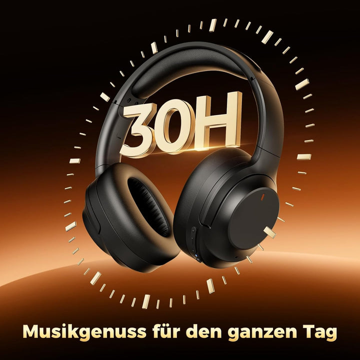 Upgraded Noise-Cancelling-Kopfhörer mit Bluetooth 5.4, Aktive Rauschunterdrückung (ANC) & ENC Mikrof