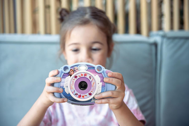 Lexibook DJ080FZ Frozen-Kinder-Digitalkamera mit Foto-und Videofunktion, Spiele, Blau/lila, Frozen