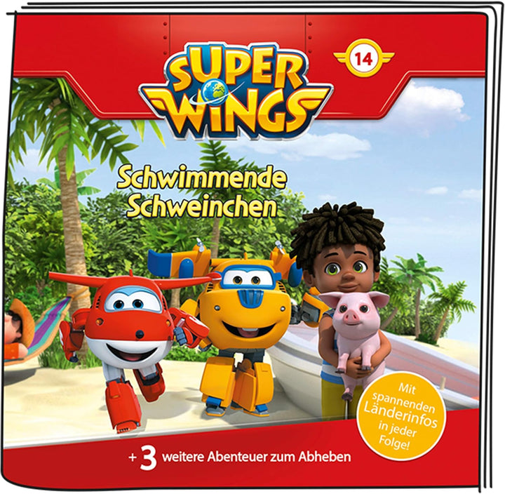 tonies Hörfigur für Toniebox, Super Wings – Schwimmende Schweinchen, Hörspiel mit 4 Geschichten für