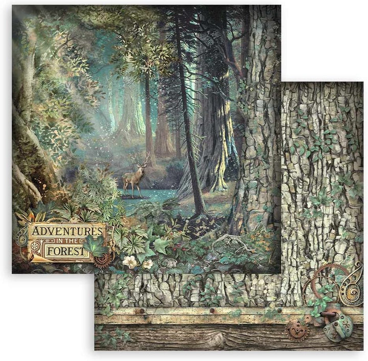 Scrapbooking Pad 10 Sheets CM 30.5x30.5 (12 "X12") - Magic Forest Magic Forest 12" x 12", Magic Fore