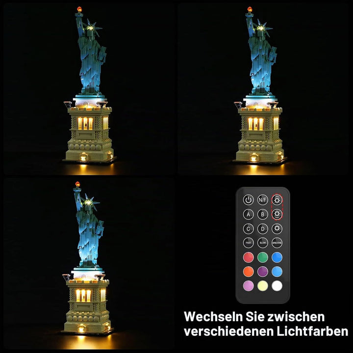 GEAMENT LED Licht-Set (Fernbedienung) Kompatibel mit Lego Freiheitsstatue - Beleuchtungsset für Arch