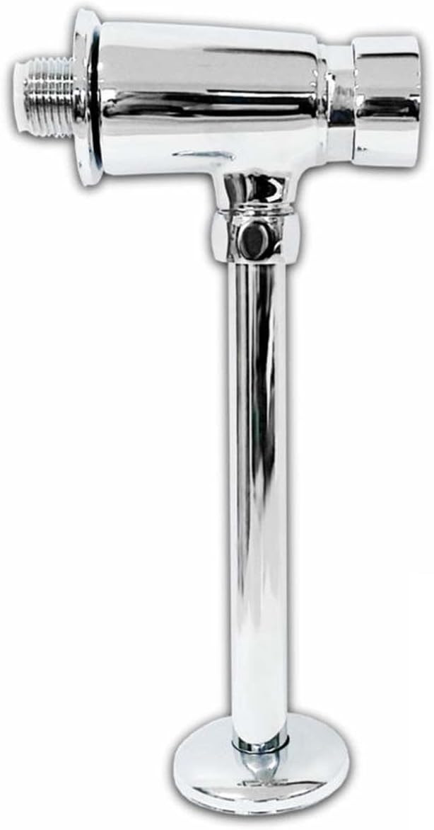 VBChome Set Urinal + Spülventil Zulauf von Oben Weiss Modern Hochwertig Keramik Pinkelbecken Pissoir