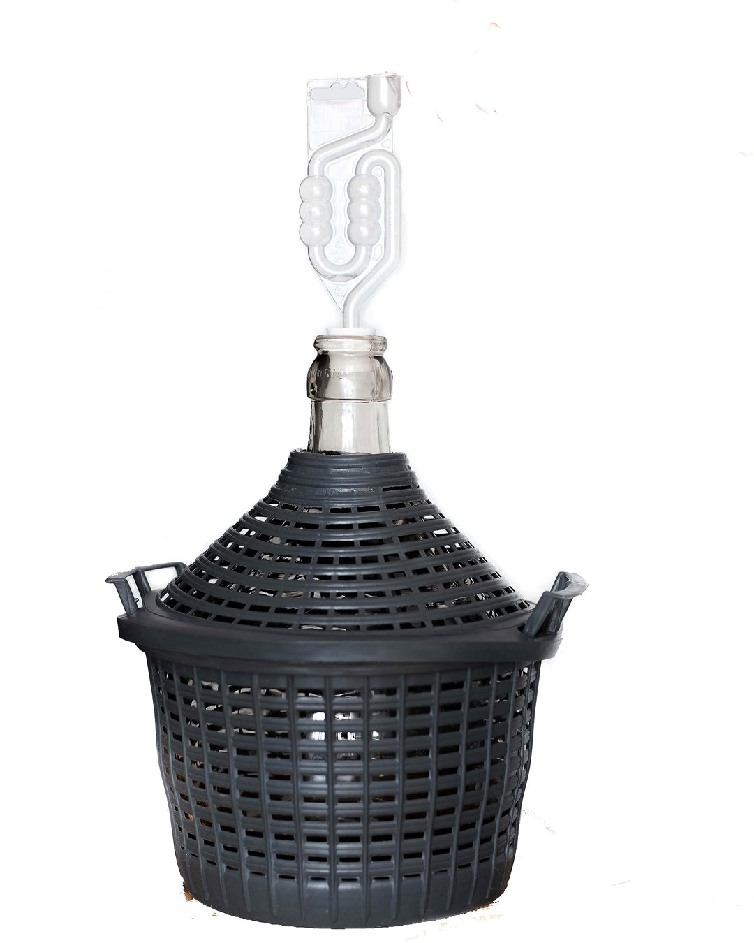 WYSKONT Gärballon, Gärröhrchen mit stopfen, Glasballon, Weinballon, Gärbehälter, Glasflasche, Weinhe