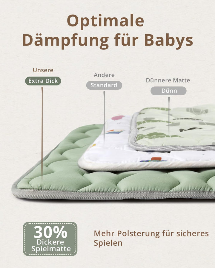 Blissful Diary Baby Spielmatte für Boden, 71x59 Zoll Extra Dick & Gross Weiche Gepolsterte Schaumsto