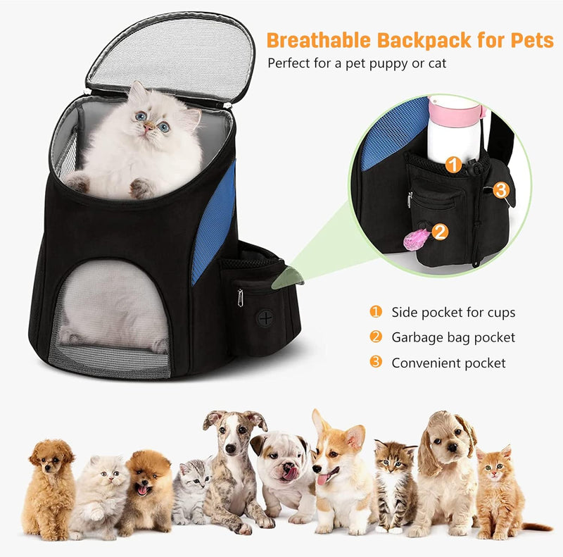 PETCUTE Hunderucksack Katzenrucksack Rucksack für kleine Hunde Haustiertragetasche Taschen mit Abneh