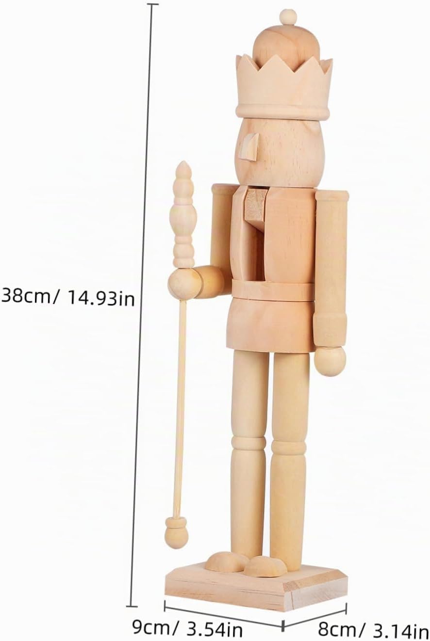 Garneck Selbstgemacht Nussknacker Holz Rohling 38cm Unbemalt Weihnachtsdeko Bastelset Für Kreative H