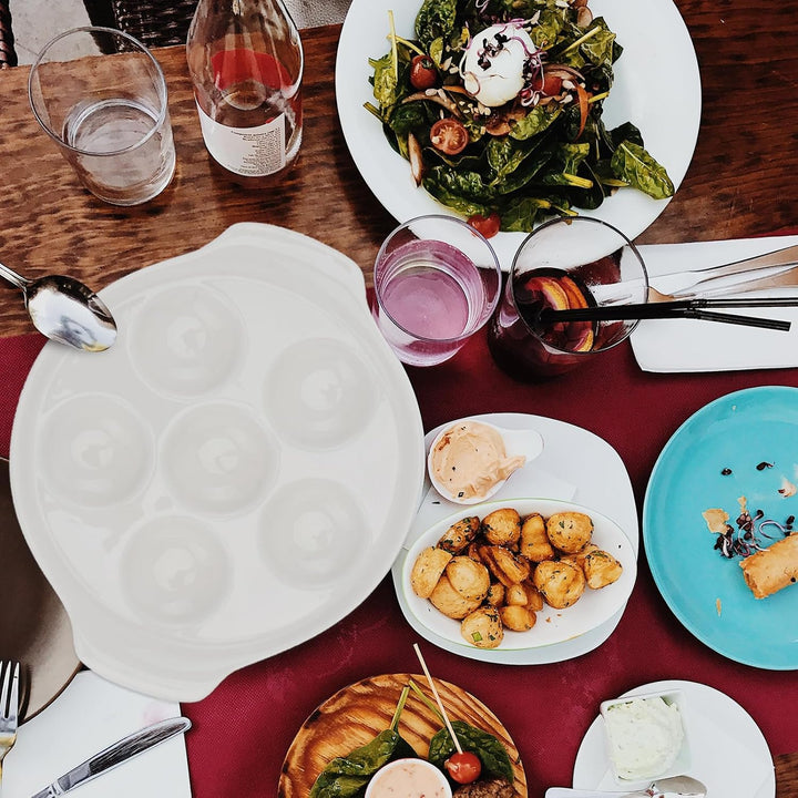 2 StüCk Schneckenpfanne Keramik Schneckenschale Schneckenteller Backform Für 6 Schnecken, Porzellan