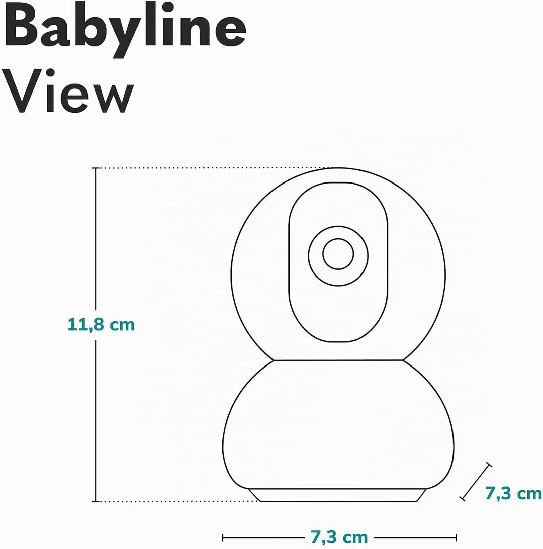 Lionelo Babyline View Schwenkbare Überwachungskamera 330° App-gesteuertes elektronisches Babyphone Z