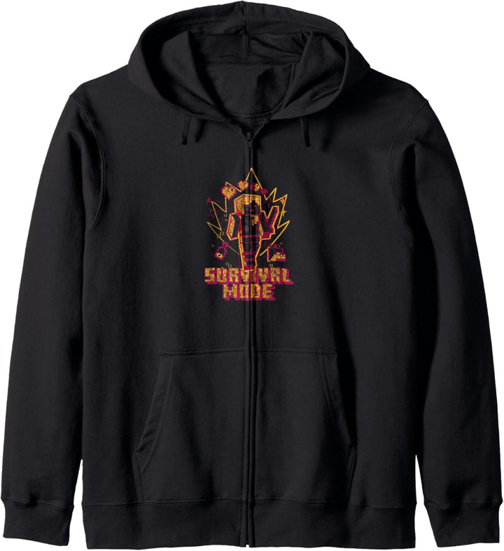 Minecraft Alex Survival-Modus, Rot / Orange Kapuzenjacke