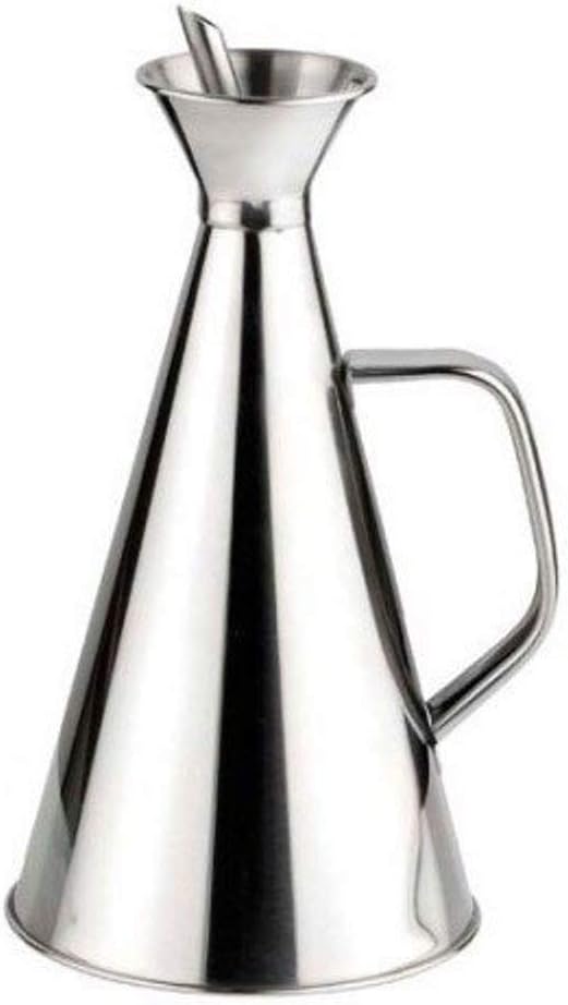 Happy Friends - Ölspender/Ölkännchen Tropffrei - Edelstahl - Silber - 1/4 L